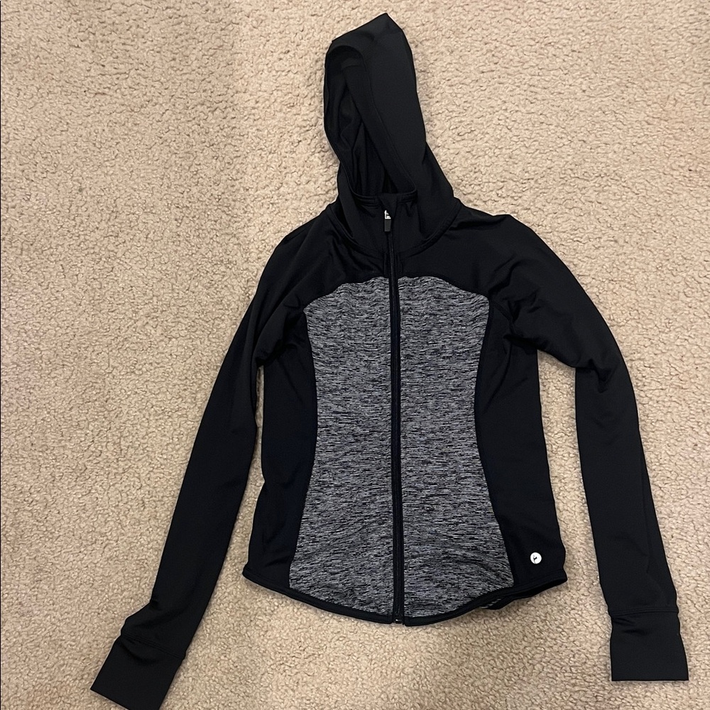 Girls- 90 Degree By Reflex Black Hooded Jacket